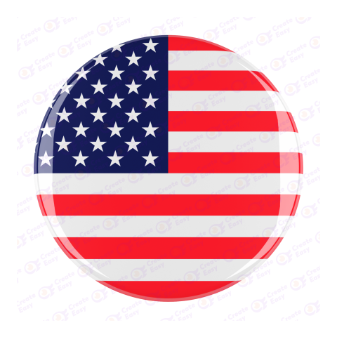 Flag of the United States Flat geometric icon png image