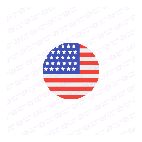 Flag of the United States Flat geometric icon png image