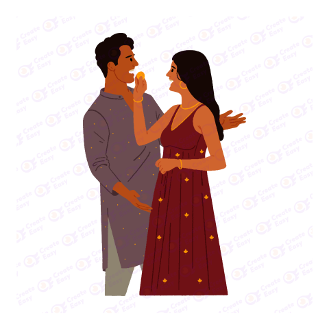 Indian Couples Diwali royalty Flat icon free png image