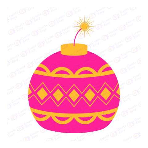 Christmas Decoration Hanging Glass Bauble Flat icon free png image