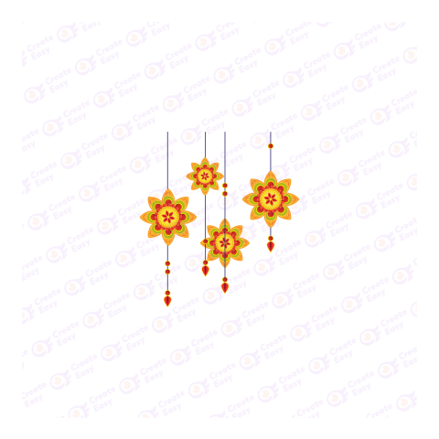 Decorative Mandalas Hanging Ethnic Boho Style Flat icon free png image