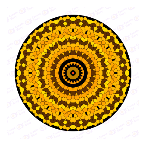 Circular pattern in form of mandala for Henna Flat icon free png image