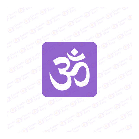 Om Flat icon free png image