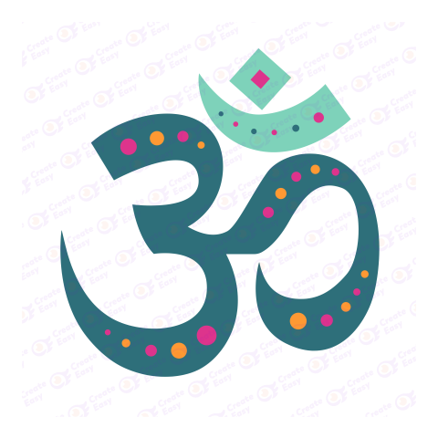 Om Flat icon free png image