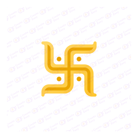 Hindu swastik Flat icon free png image