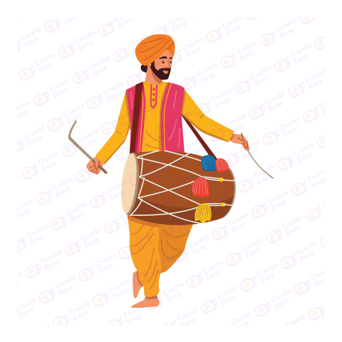 Bhangra dance Flat icon free png image