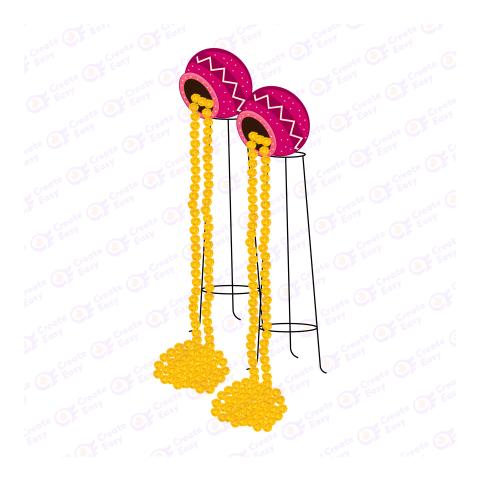Indian Haldi Mehendi Flat icon free png image