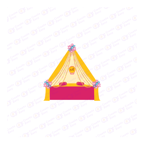 Haldi ceremony decorative Flat icon free png image