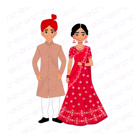 Indian hindu engagement Flat icon free png image