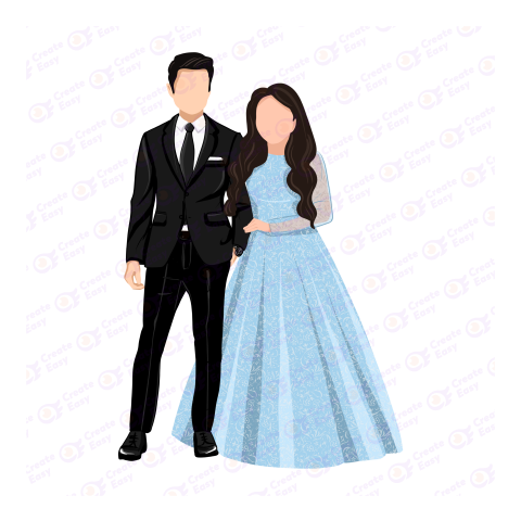 Indian Wedding Couple Flat icon free png image