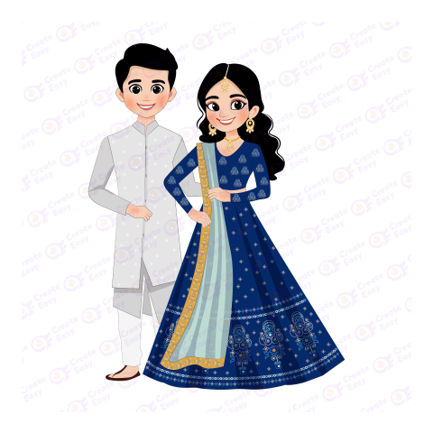 Indian wedding couple Flat icon free png image