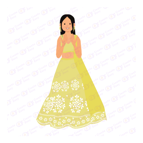 Haldi ceremony indian hindu Flat icon free png image