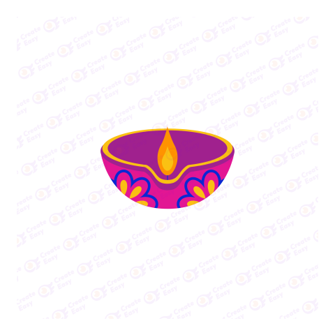 Diwali Diya Flat icon free png image