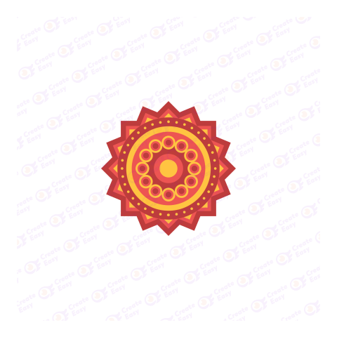 Mandala Flat icon free png image