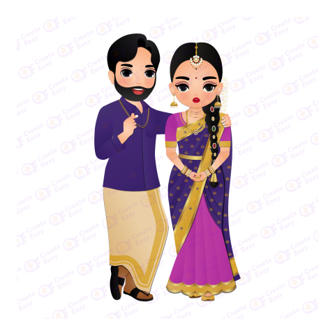 Indian Wedding Reception Flat icon free png image