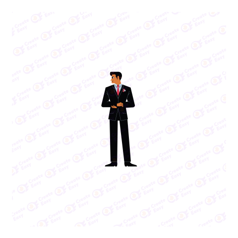 A business man Flat icon free png image