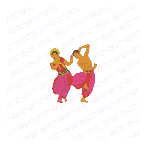 Indian classical dance Flat icon free png image