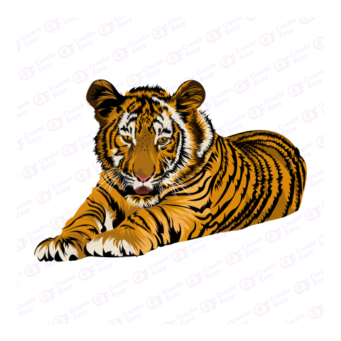 Bengal tiger Flat icon free png image