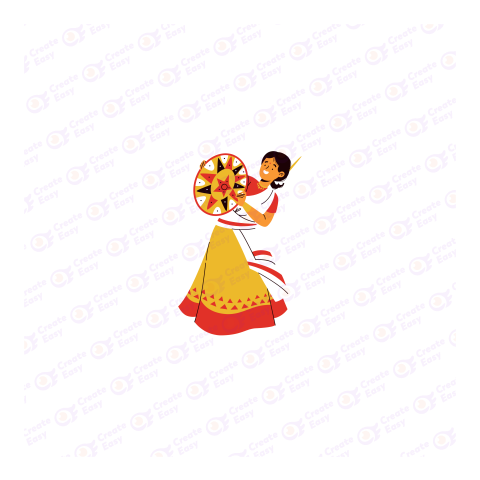 Bihu dance Flat icon free png image