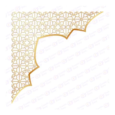 Golden Islamic Frame Free png image