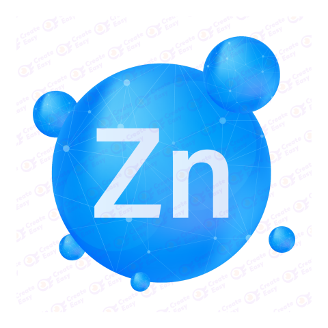 Zinc icon structure chemical element round shape circle light free png image
