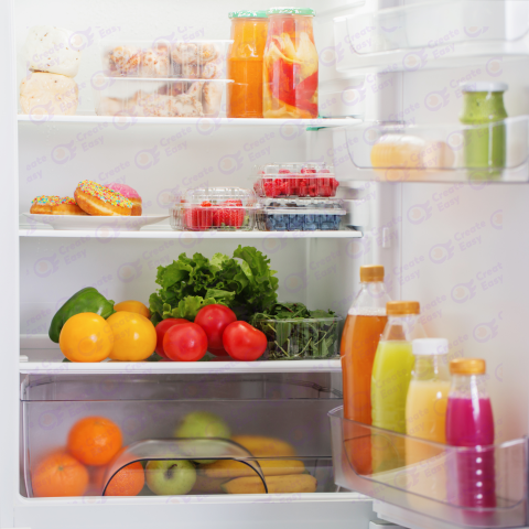 Refrigerator Different Healthy Food Stock free png image