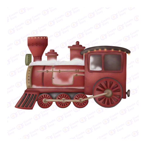 red steam locomotive free png image