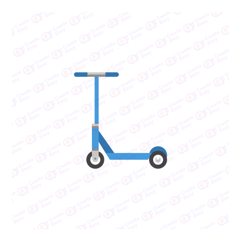 Scooter Bicycle Illustration free png image