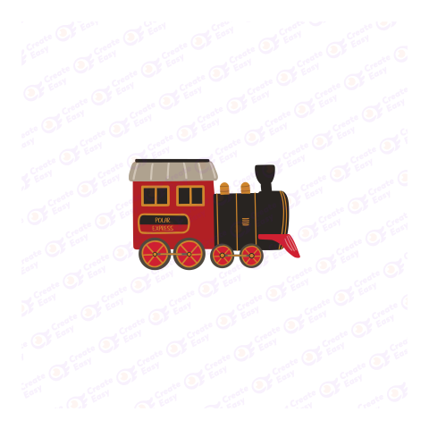 Realistic Train vector illustration free png image