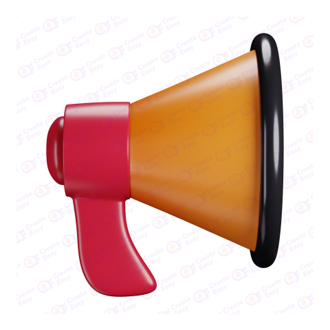 Megaphone speaker free 3d png image