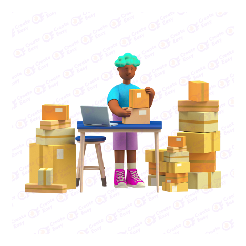 Courier Service free 3d png image