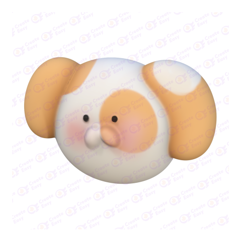 Face Dog free 3d png image