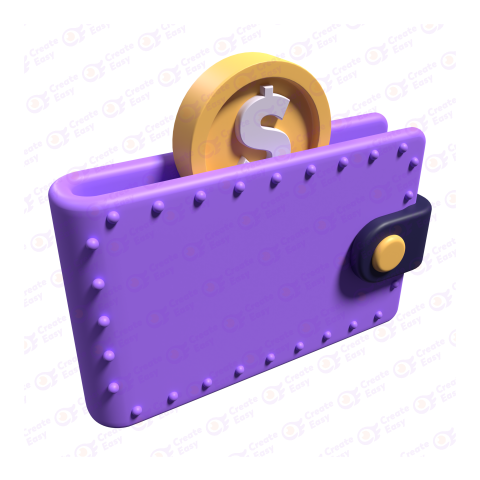 Wallet Illustration free 3d png image