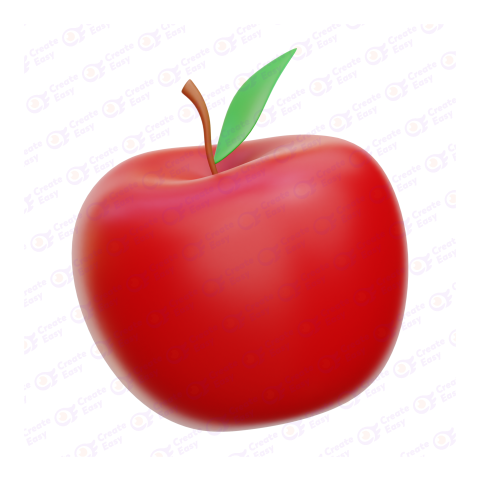 Fresh Red Apples free 3d png image
