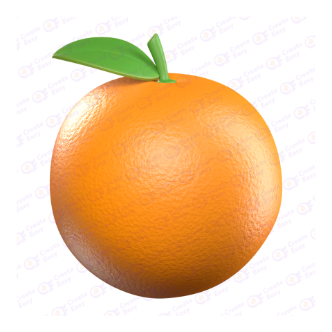 Orange free 3d png image