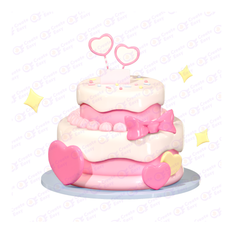 Happy Birthday Cake free 3d png image