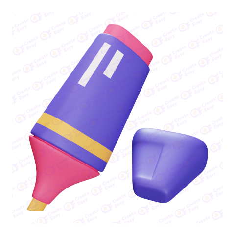 Marker pen free 3d png image