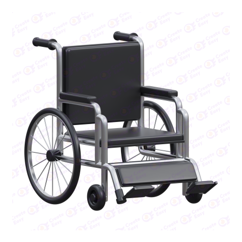 Wheelchair 3d free png image