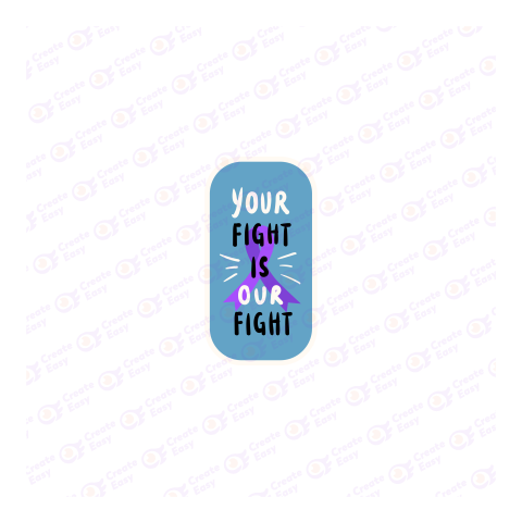 your fight is our fighter Flat geometric management icon