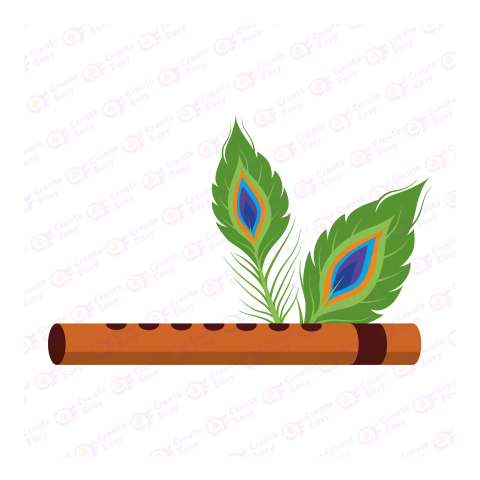 Krishna Flute Flat geometric icon png image