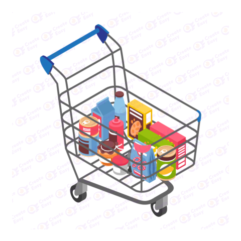 Shopping Basket Flat icon free png image