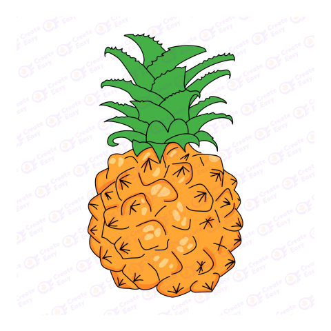 Pineapple Illustration Flat icon free png image