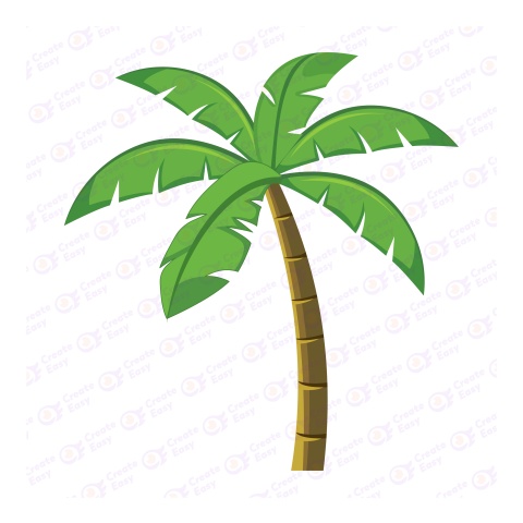 Palm tree Flat icon free png image