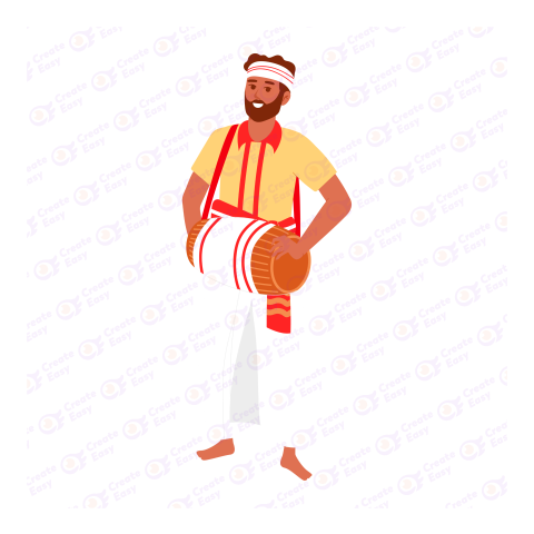 Dhol Flat icon free png image