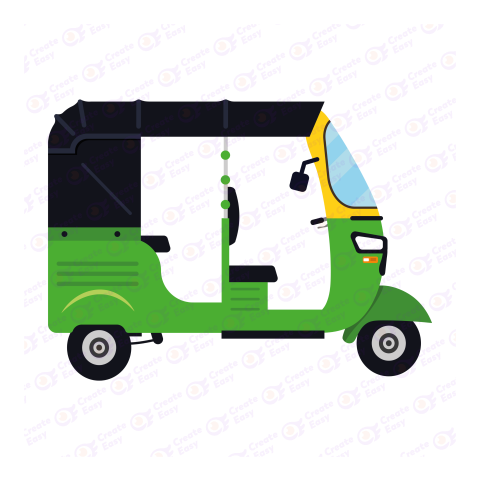 Rickshaw Flat icon free png image
