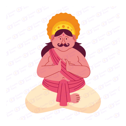 King Mahabali Flat icon free png image