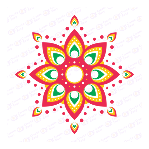 Rangoli Flat icon free png image
