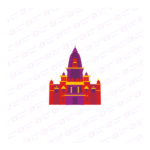 Kashi Vishwanath Temple Flat icon free png image