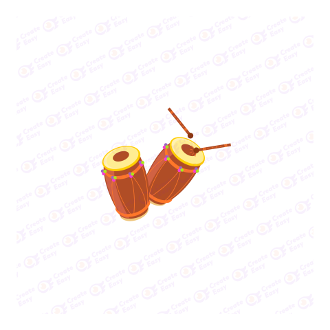 Indian Drum Flat icon free png image