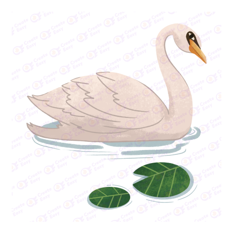 Swan Flat icon free png image